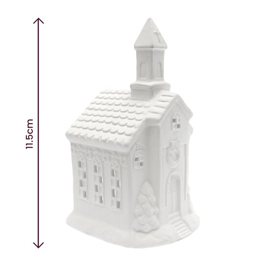 Ceramic Church Tealight Holder 11.5cm image number 4