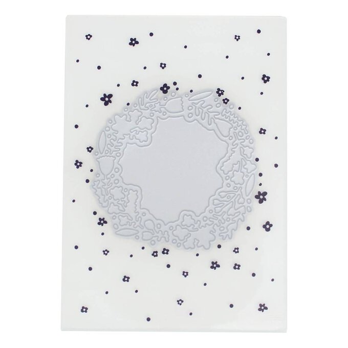 Luxe Flower Wreath Embossing Folder and Die Set A6 image number 1
