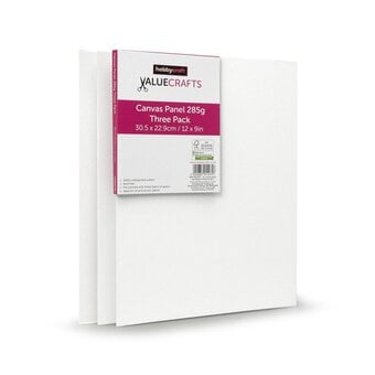 Valuecrafts Canvas Panel 30.5cm x 23cm 3 Pack 
