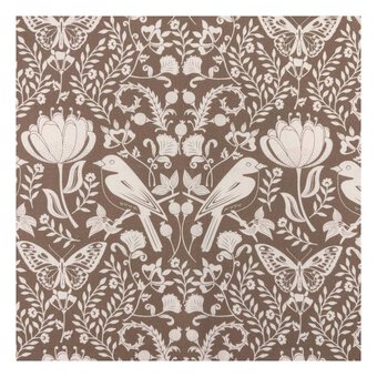 WI Garden Delight Dogwood Brown Cotton Fabric by the Metre