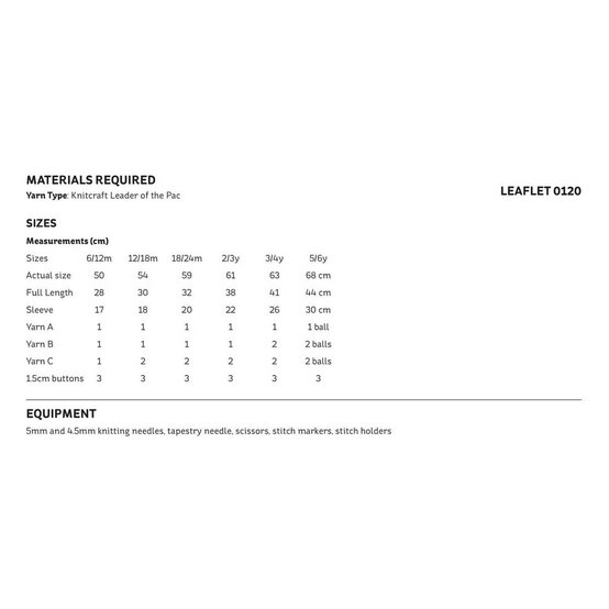 Knitcraft Kids' Star Jumper Digital Pattern 0120 image number 2