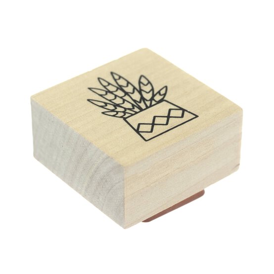 Aloe Vera Wooden Stamp 3.8cm x 3.8cm image number 2