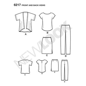New Look Women's Separates Sewing Pattern 6217 image number 2