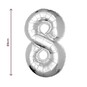 Extra Large Silver Foil Number 8 Balloon image number 2