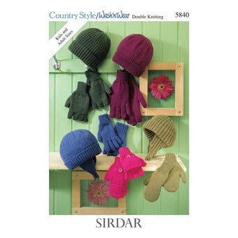 Sirdar Country Style and Wash 'n' Wear Accessories Digital Pattern 5840