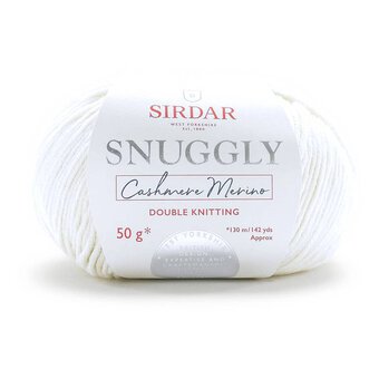Sirdar Cream Snuggly Cashmere Merino DK Yarn 50g