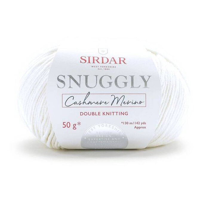 Sirdar Cream Snuggly Cashmere Merino DK Yarn 50g image number 1