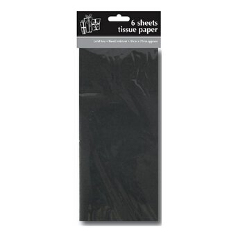 Black Tissue Paper 6 Sheets