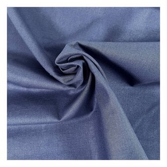 Navy Cotton Homespun Fabric by the Metre