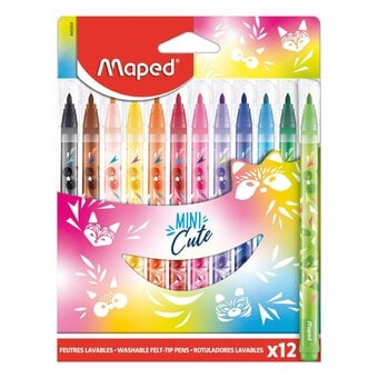 Maped Color’Peps Mini Cute Felt Tip Pens 12 Pack