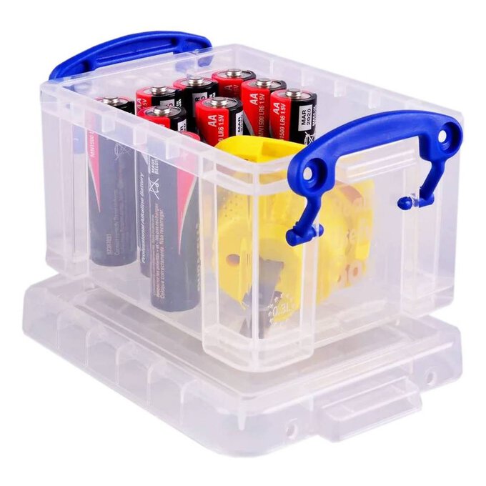 Really Useful Clear Plastic Storage Box 0.3 Litres