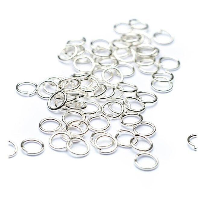 Beads Unlimited Silver Plated Jump Rings 5mm 300 Pack image number 1
