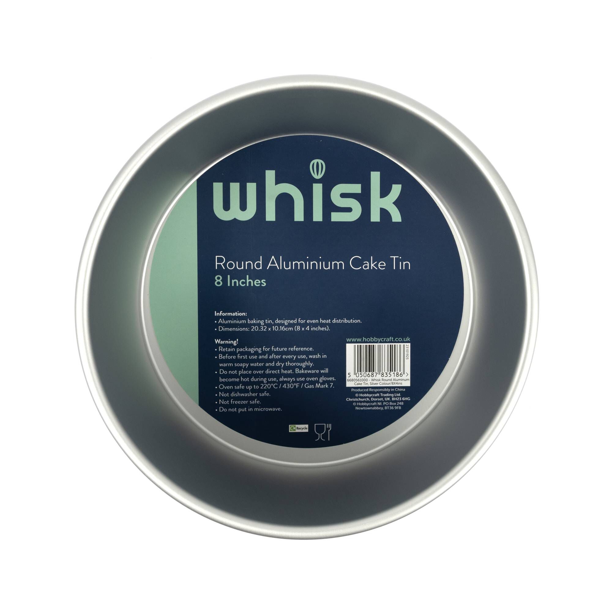 Whisk Round Aluminium Cake Tin 8 x 4 Inches Hobbycraft