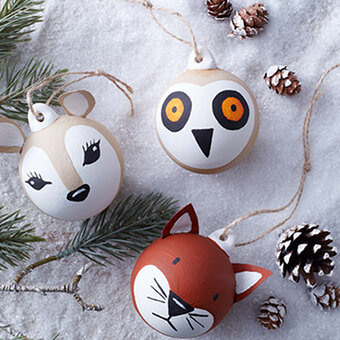 How to Make Woodland Animal Baubles