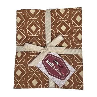 Brown Geometric Cotton Fat Quarters 5 Pack image number 2