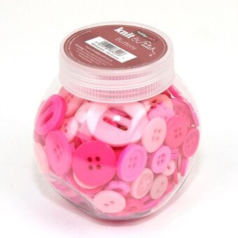 Hobbycraft Button Jar Pink image number 3