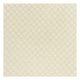 Ivory Abstract Dot Cotton Fabric by the Metre