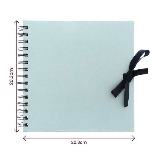 Spiral Bound Pastel Blue Scrapbook 8 x 8 Inches image number 5