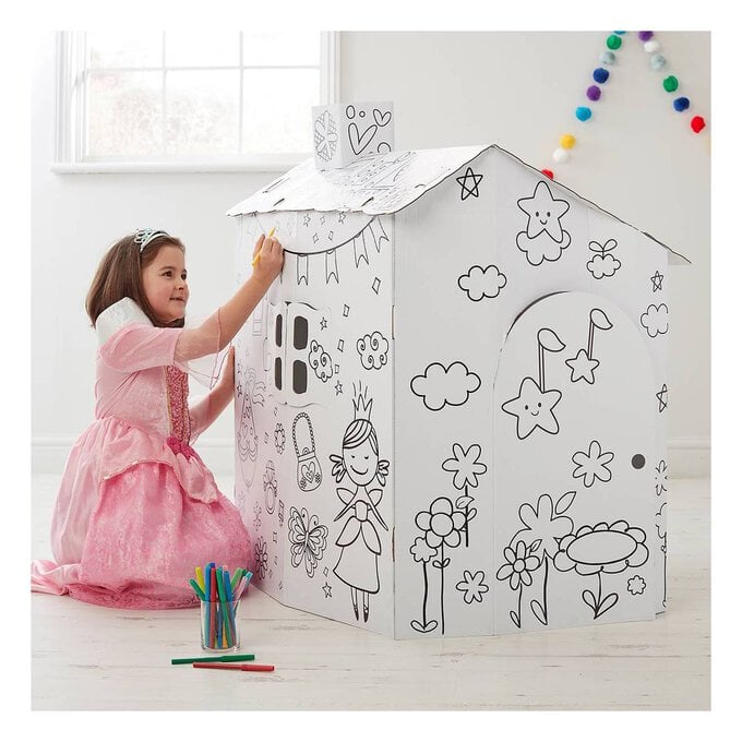 Colour-In Cardboard Playhouse 92cm image number 1