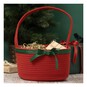 Red Rope Basket with Ribbon 24cm image number 2