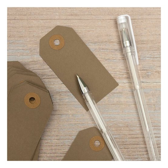 Kraft Brown Luggage Gift Tags 8cm 24 Pack image number 2