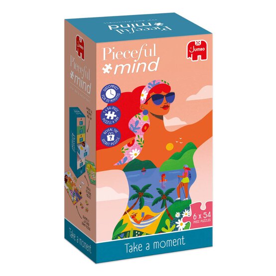 Jumbo Peaceful Mind Take a Moment Jigsaw Puzzle 54 Pieces 6 Pack image number 1