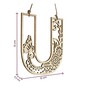 Wooden Filigree Hanging Letter U 12cm image number 4