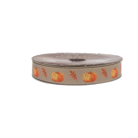 Pumpkin Printed Ribbon 10mm x 3m image number 5