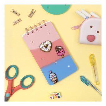 Mini Pink Notebook with Charms