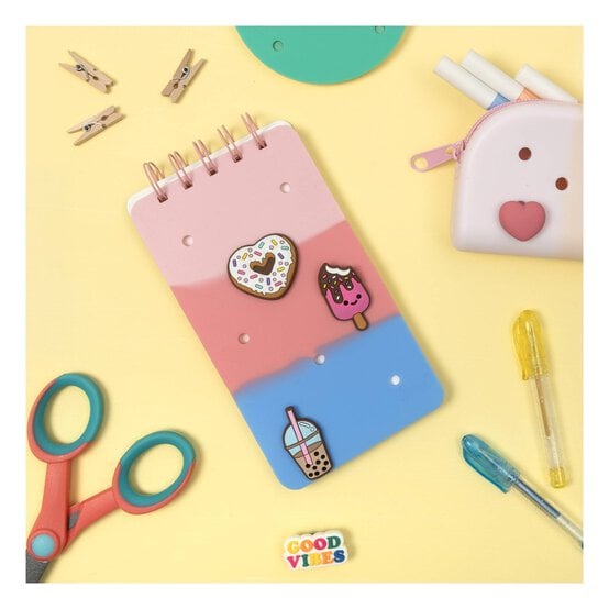 Mini Pink Notebook with Charms image number 2