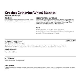 Knitcraft Crochet Catherine Wheel Blanket Digital Pattern 0337