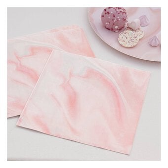 Ginger Ray Pink Marble Napkins 16 Pack