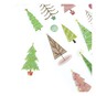 Green and Pink Christmas Tree Embossed Stickers image number 3