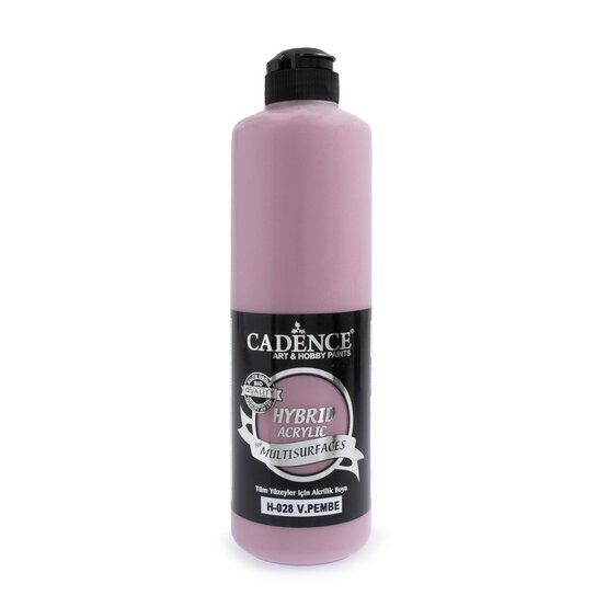 Cadence Victoria Pink Hybrid Acrylic Multi-Surface Paint 500ml image number 1