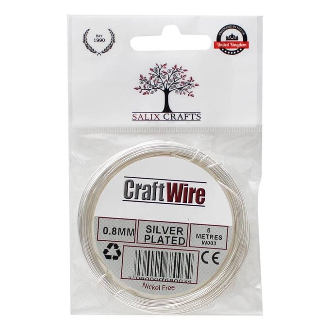 Salix Silver Plated Wire 0.8MM 6M image number 1