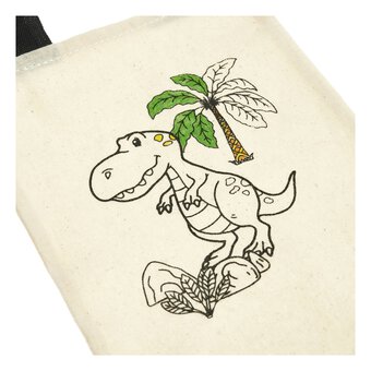 Dino Colour-In Canvas Bag  image number 2
