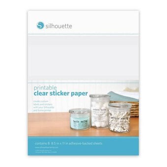 Silhouette Clear Printable Sticker 8 Sheets