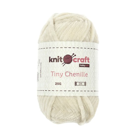 Knitcraft Off White Tiny Chenille DK Yarn 25g image number 1