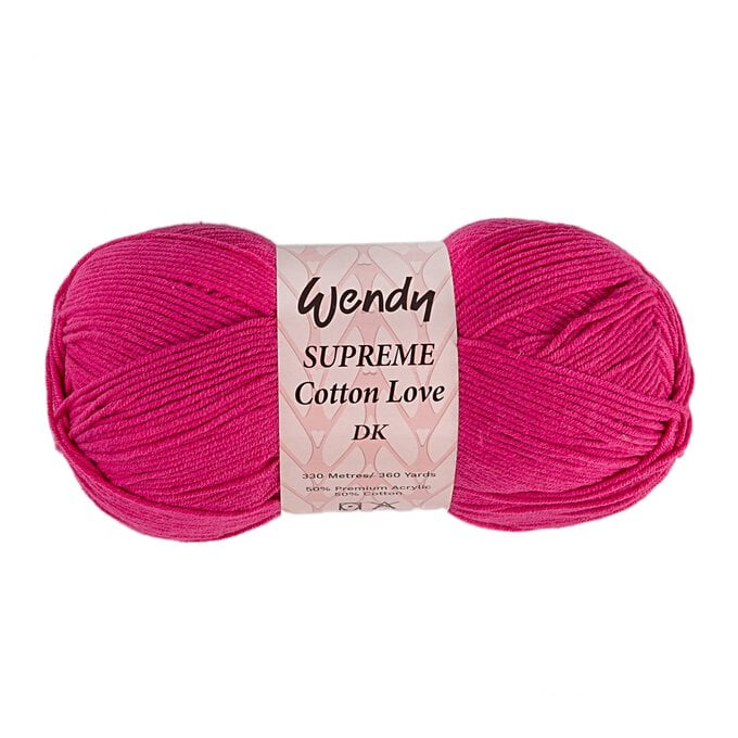 Wendy Raspberry Supreme Cotton Love DK Yarn 100g  image number 1