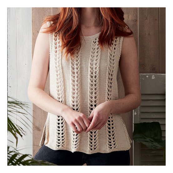 Knitcraft Pointelle Vest Digital Pattern 0263 image number 3