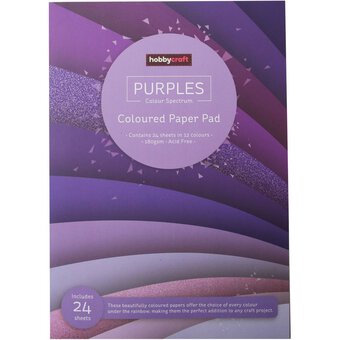 Purple Coloured Paper Pad A4 24 Pack image number 3