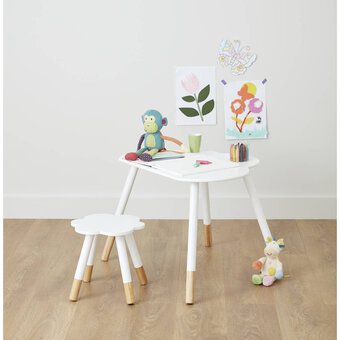 Wooden Cloud Desk and Stool