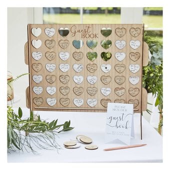 Four in a Row Wedding Guestbook image number 3