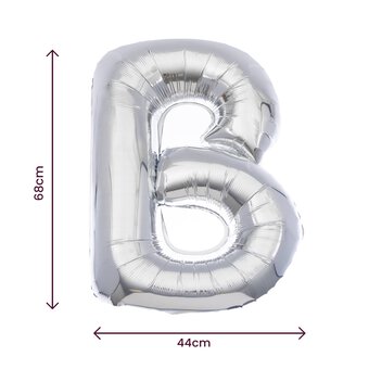 Extra Large Silver Foil Letter B Balloon
