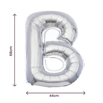 Extra Large Silver Foil Letter B Balloon image number 2