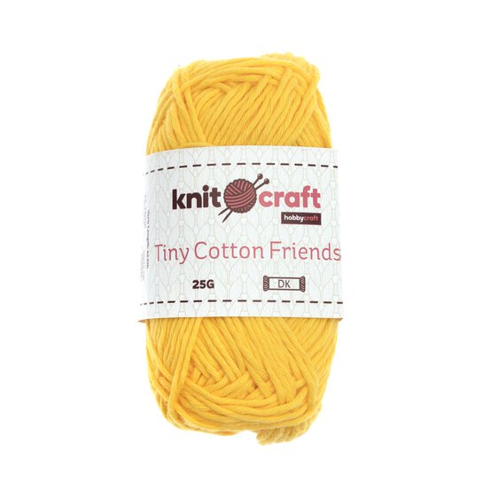 Knitcraft Yellow Tiny Cotton Friends Yarn 25g image number 1