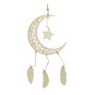 Wooden Moon and Stars Dreamcatcher image number 1