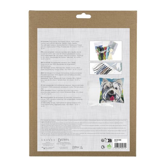 Trimits Westie Half Stitch Cushion Kit 40cm x 40cm image number 6