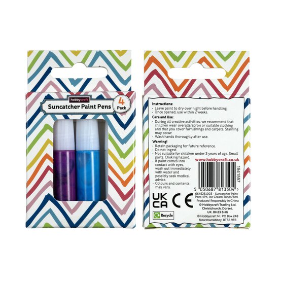 Ice Cream Suncatcher Paint Pens 6ml 4 Pack image number 6