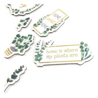 Green Vibes Chipboard Stickers 8 Pack